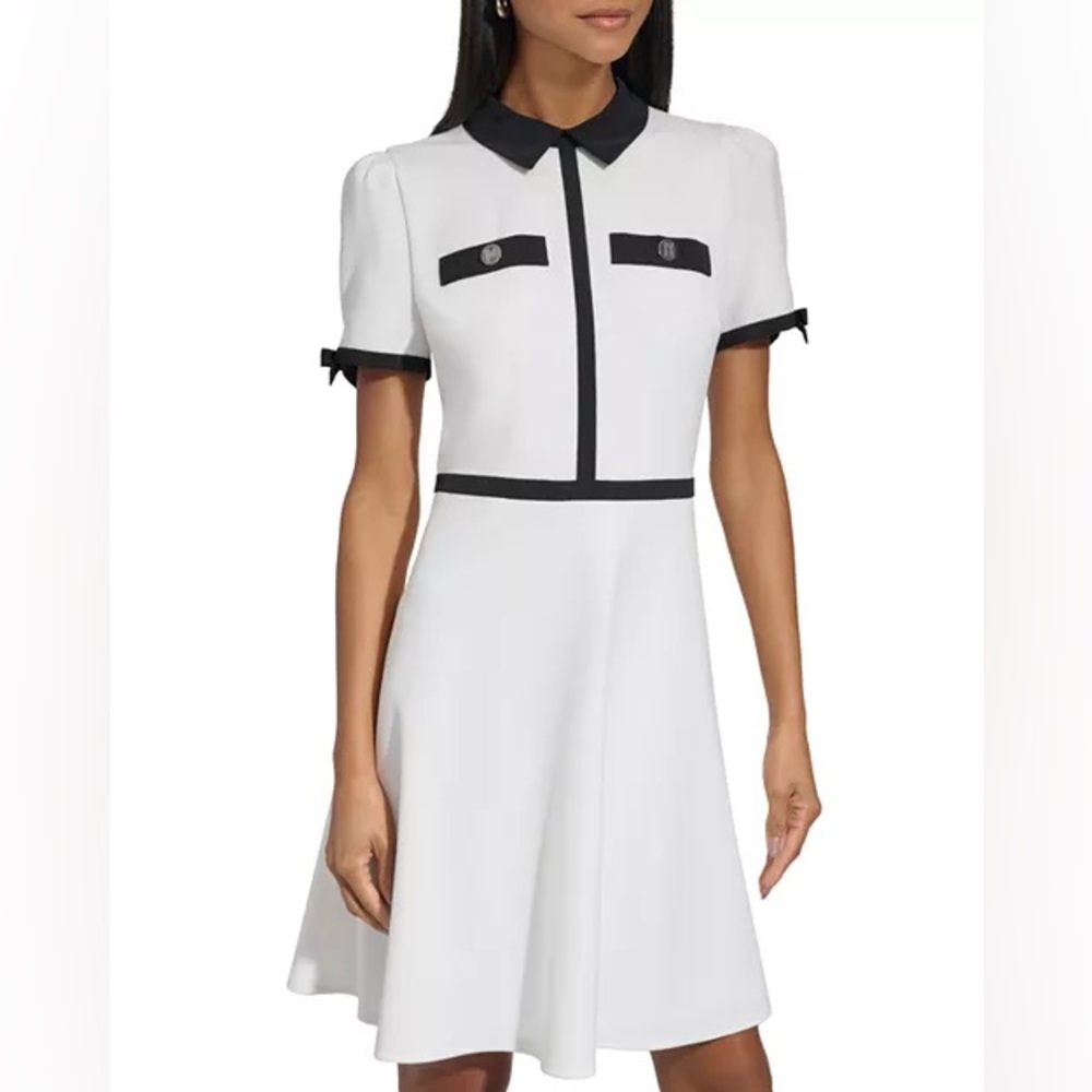 KARL LAGERFELD PARIS
Bow Sleeve A Line Mini Dress - Picture 6 of 12